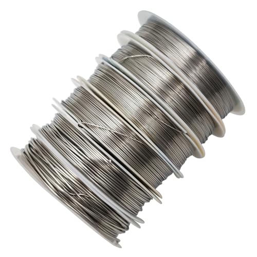 INSPIRELLE 304 Stainless Steel Craft Wire Mixed Sizes Bendable Metal Wire | 6 Packs for Jewelry Craft Making for Beginner Practice