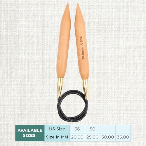KnitPro Jumbo Fixed Circular Needles 47" (120cm) | US Size 36 (20mm) - size: 20.00mm