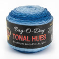 Mary Maxim Bag-O-Day Tonal Hues Ombre Yarn for Crocheting and Knitting, Medium Worsted Weight Anti-Pilling Acrylic Yarn Cake - 280 Yards, 5.3 OZ, Crystal Ice - color: Crystal Ice