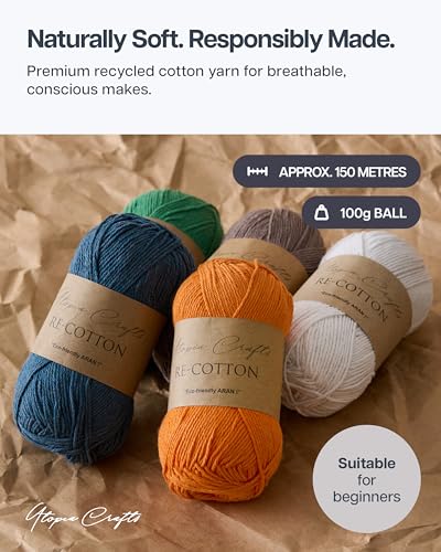 Re-Cotton Knitting Yarn 3X 100g / 3.52oz (Light Pink, 3 Pack) - color: Light Pink