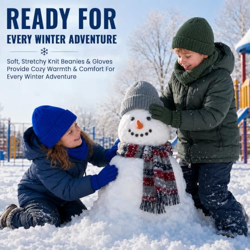 Yacht & Smith Wholesale Beanie and Glove Winter Bulk Kit, Kids Adults Bulk Sets, Homeless Donation Shelters - color: 144 Packs Beanies Glove Set
