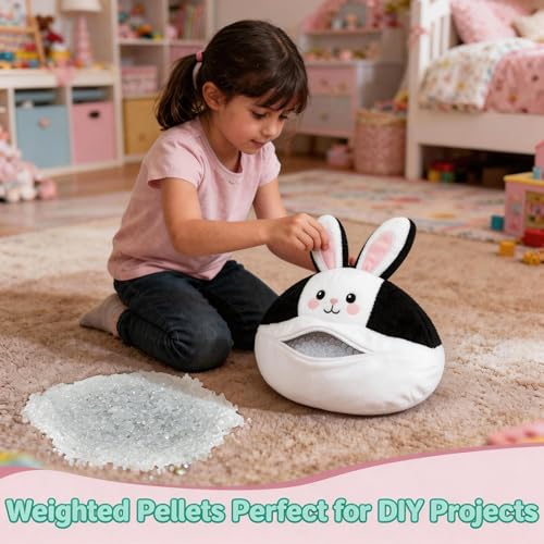 3LB Polypropylene Stuffing Beads, Plastic Weighted Stuffed Beads Poly Pellets, Filler Beads for Bean Bags, Dolls, Blankets, Crafts, Pillows, Cushions - size: 3LB
