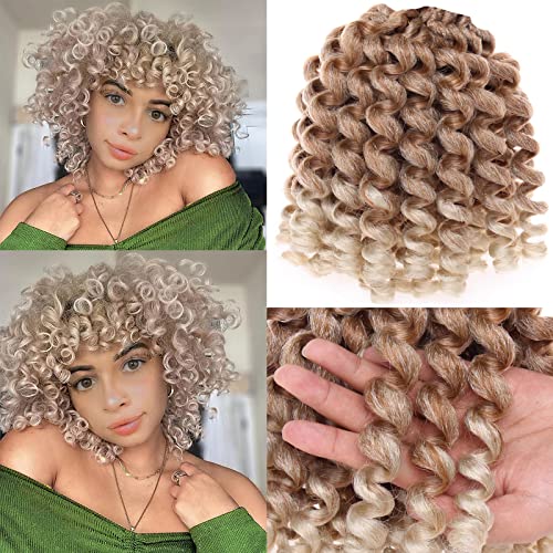 5 Packs Wand Curl Hair 8inch Jamaican Bounce Synthetic Crochet Twist Braids Hair Extension 20strands/pack Xtrend Hair (27613#, 5packs/Lot) - color: 27613#, size: 8 Inch (Pack of 5)