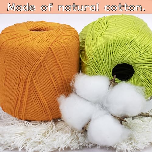 CAMAL Knitting Yarn, Amigurumi Cotton Yarn 1mm x 145 Yards, 8-Ply Cotton Yarns for Knitting, Crocheting Christmas Ornaments, Amigurumi, Doily, Shawlplacemats, Dresses, Hats (Aqua Green) - color: Aqua Green