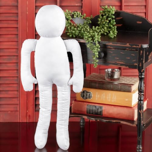 2 Cloth Doll Body Model Blanks – Pre‑Stuffed Muslin Craft Bodies, 18" - color: 2 White Dolls (18”)