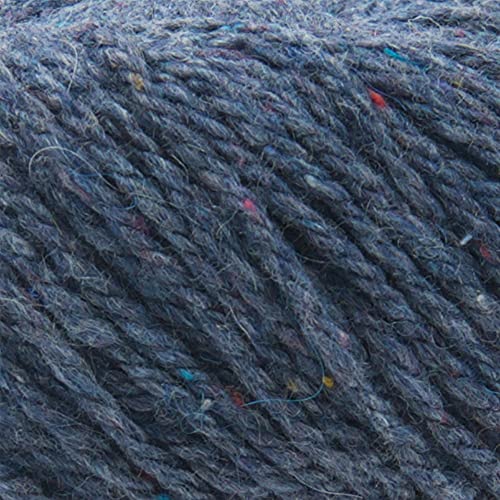 (1 Skein) Lion Brand Yarn ReTweed Yarn, Dutch Blue | Recycled Wool Blend Worsted Weight Tweed Fiber for Structured Bags, Natural Baskets, Warm Sweaters, Blankets - color: Dutch Blue, size: 1 Pack