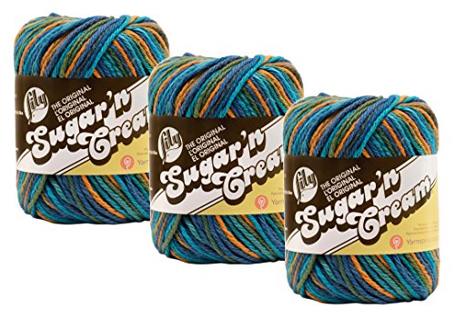 Bulk Buy: Lily Sugar 'n Cream 100% Cotton Yarn (3-Pack) Ombres, Prints, Scents & Stripes (Capri #2747)