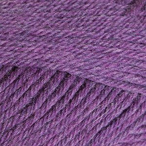 Knit Picks Wool of the Andes Purple 100% Wool Yarn Pack for Knitting | 10 skeins (500g total) of soft worsted weight crocheting yarn in Amethyst Heather color, good for felting. - color: Amethyst Heather