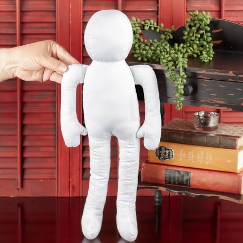 2 Cloth Doll Body Model Blanks – Pre‑Stuffed Muslin Craft Bodies, 18" - color: 2 White Dolls (18”)