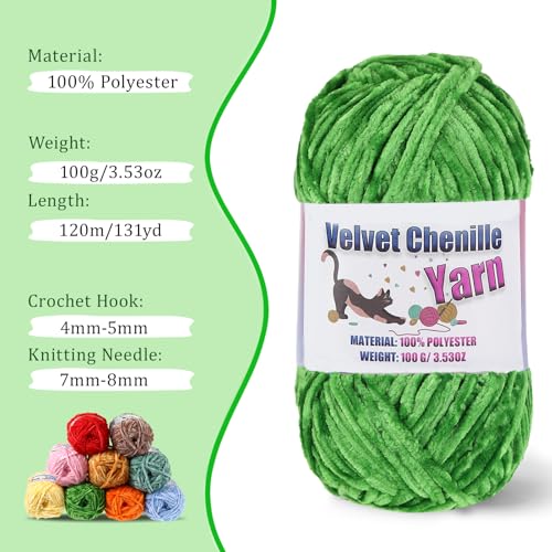 3 * 100g Fluffy Velvet Chenille Yarn for Crocheting and Knitting, Handcrafts Weaving Soft Chenille Yarn for Crocheting Clearance, Used for Making Baby Yarn Blanket, Clothes (3 - Colorful - H) - color: 3 - Colorful - H