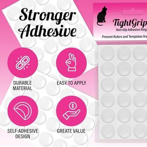 TightGrips Non-Slip Grips for Quilt Templates - 48 Pieces Total - 24 Large & 24 Small - 2 Pack - size: 2 Pack