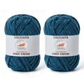 2 Pack Denim Blue Fluffy Velvet Yarn for Crocheting, Chunky Chenille Baby Blanket Yarn for Crochet, Soft Fuzzy Puzzle Yarn for Knitting, (50g/1.77oz Each) Bulky Thick Amigurumi Crochet Yarns - color: 2 Denim Blue