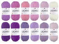 QKHEEYarn for Crocheting and Knitting 12 * 1.76 Oz (50G) /195yd,Fine/Fingering Weight (1), 60% Cotton 40% Acrylic Soft Yarn kit for Making Granny Squares and amigurumi(Elegant) - color: Elegant