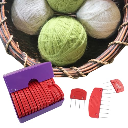 Verkelly 20 Pcs Knit Blocking Pins Combs Set, Red | Knit Blockers, Essential Blocking Tools, For Knitting, Crochet, Lace, Needlework Projects - color: Red