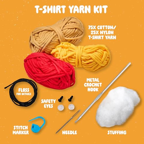 Bucilla, Complete Crochet Kit, Parker the Pizza, 5" - color: Parker the Pizza
