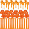 40 Pcs Orange Hand Clappers and orange Thunder Sticks Pom Poms cheerleading Noise Makers for Sporting Events Football Games School Team Spirit Items Party Favors Dance - style: orange
