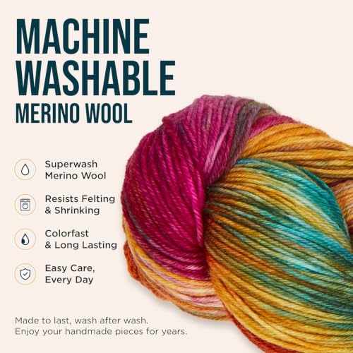 KnitPro Symfonie Fingering Weight Merino Wool Yarn 100g, Dragon Vine | 75% Extrafine Merino & 25% Polyamide, 438yds, OEKO-TEX Certified, Superwash, Colorfast, #1 Yarn Skein for Knitting & Crochet - color: Dragon Vine