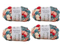 Jelly Bean Pom Bomb Yarn - 150g/Skein Super Bulky Polyester- 4 Balls Pomp-A-Doodle Yarn for Crochet Knitting Handcraft Mat Pet Nest 600g (4, Retro) - color: Retro