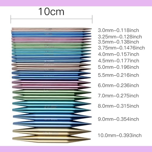 Yarniss 13 Pairs Circular Knitting Needle Set with Cable 3.0~10.0mm | Aluminum Interchangeable Knitting Needles with Case,Round Knitting Needle for Beginner - color: Purple