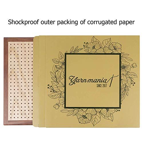 Yarn Mania - Premium Blocking Boards for Knitting with Grids - Handcrafted Wood Crochet Blocking Board (13 inches)