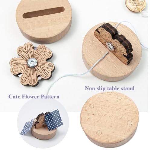 Single Cone Spool Holder and Floral Thread Cutter Tool, Thread Spool Stand Chain Piecing Rotary Tool for Sewing, Quilting