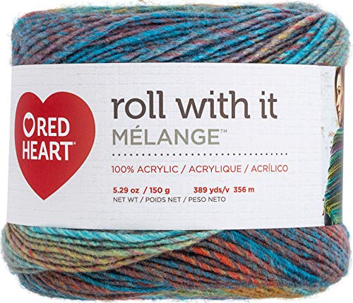 Red Heart Roll with it Melange Paparazzi - color: Paparazzi, size: 1 Pack, style: Roll With It Melange