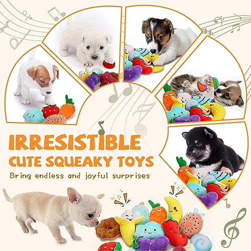 20-Pack Plush Squeaky Dog Toys for Small Dogs | 16 Plush Toys,4 Dog Bags,Built-In Squeakers,Keeps Dogs Busy,Boredom Relief - style: Charming Squeaky Dog Toys
