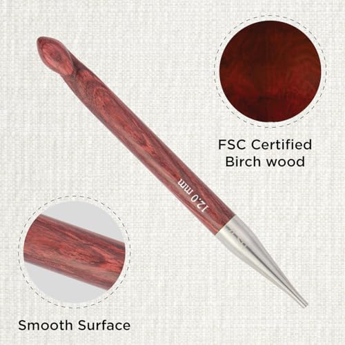 KnitPro Dreamz Afghan/Tunisian Crochet Hook | 12mm - size: 12.00 mm