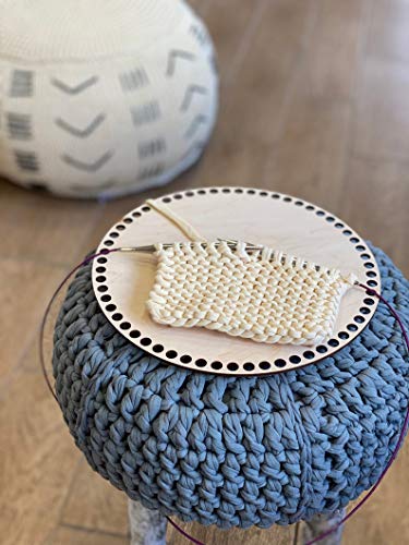 Bobilon Cotton T-Shirt Yarn 7-9 mm, Crochet & Knitting - Vanilla | 100% cotton t shirt yarn for crocheting, knitting & macrame; great for bags & baskets; new fabric, not recycled; 109 yds - color: Vanilla Limited