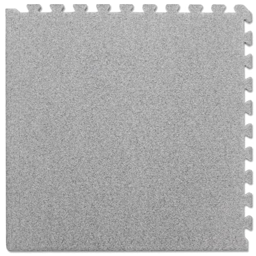 Meister X-THICK 3/4" Interlocking Carpet Top EVA Foam Mats - 2'x2' Tiles for Exercise, Play Areas & Offices - color: Cool Gray, size: 16 Tiles (64 Sqft)