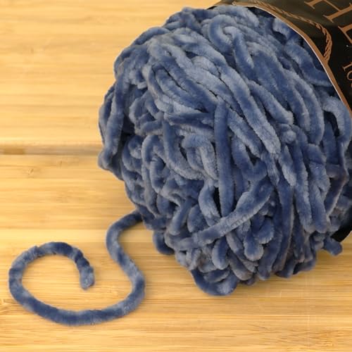 JubileeYarn Chenille Yarn - 100g/Cake Worsted Polyester - Moonstone - 1 Cake - color: 038 Moonstone, size: 1 Unit