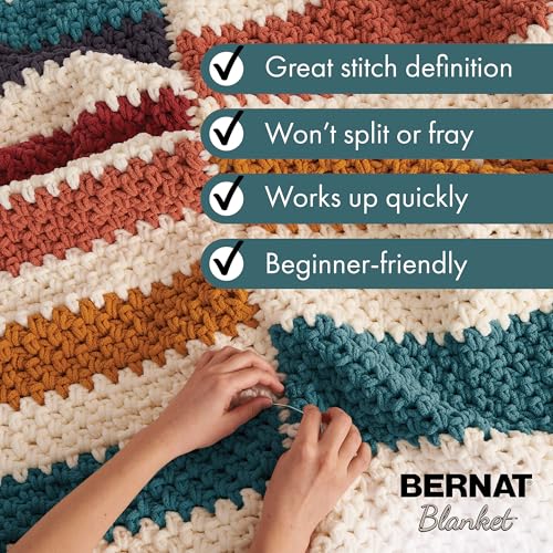 Bernat Blanket 600G - 1 Pack of 431 Yards/21.2 oz Surf 100% Polyester Yarn - color: Surf