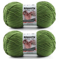 Skinny Chenille Yarn for Crocheting, #2 Green Soft Baby Blanket Fluffy Yarn | 2 Pack of 314 Yds, 3.5 Oz Sport Fingering Weight Fine Yarn, Plush Thin Velvet Yarn for knitting Blankets, Amigurumi Yarns - color: Army Green