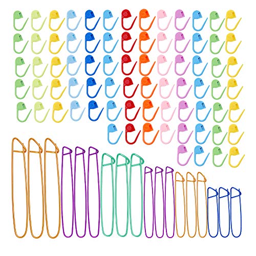 100 Pcs Knitting Stitch Holders for Knitting Accessories Kit Cable Needles | crochet stitch markers for knitting stitch markers for crocheting Crochet Accessories for Quilting Sewing - style: Style C