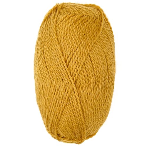 Highland Haven - 100% Highland Wool Yarn Set of 3 Skeins (150 Grams) DK Weight - Sourced Directly from Peru - Heavenly Soft and Perfect for Knitting and Crocheting (DK, Mustard Gold) - color: Mustard Gold, size: DK