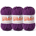 Soft Chunky Chenille Yarn for Crocheting-(300g/10.58oz) Bulky Knitting Crochet Yarn for Blankets-(150m/164yds) Fluffy Velvet Baby Yarn for Amigurumi&Crafts.(3 Violet) - color: 3 Violet