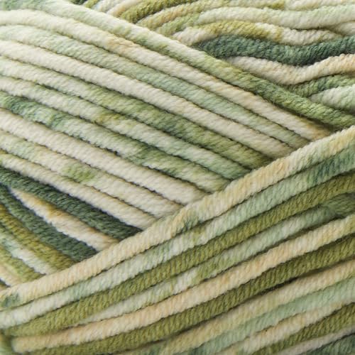 Loops & Threads Green Bulky Twist Multi Yarn – Bulky Weight Yarn for Knitting, Crochet, Weaving, Arts & Crafts, 15 Pack - color: Green