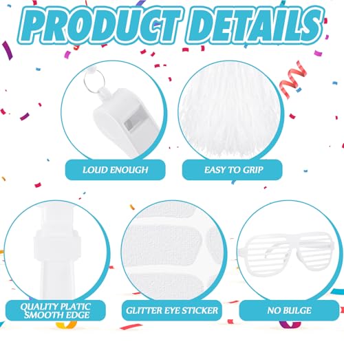 Realspring 148 Pcs Team Spirit Accessories for Sport Events - color: White