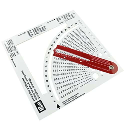 JCBIZ Knitting Counter Knitting Gauge Converter 150x150mm Knitting Stitch Calculator and Counting Frame Ruler, Knitting Tools