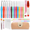 Mayboos 14 Sizes Crochet Hook Set, Large Crochet Hooks Yarn Needle Kits | 2.0mm~10.0mm Knitting Needles with Ergonomic Handles for Beginners - size: 14 Sizes