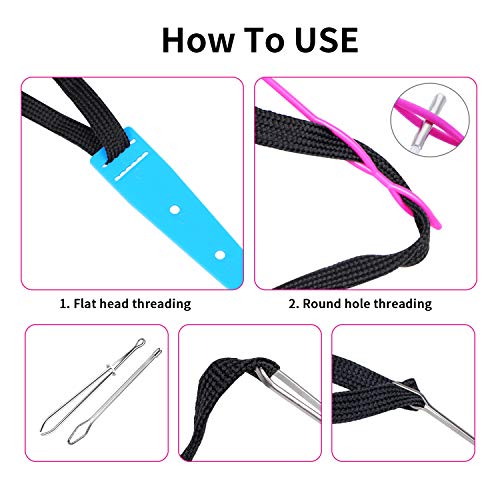 HOYOLS 7 Pcs Drawstring Threader Set | Elastic Bodkin, Loop Turner Tweezers, Quick & Easy Rethreading Tools, for Hoodies, Sweatpants, Sewing & Crafts