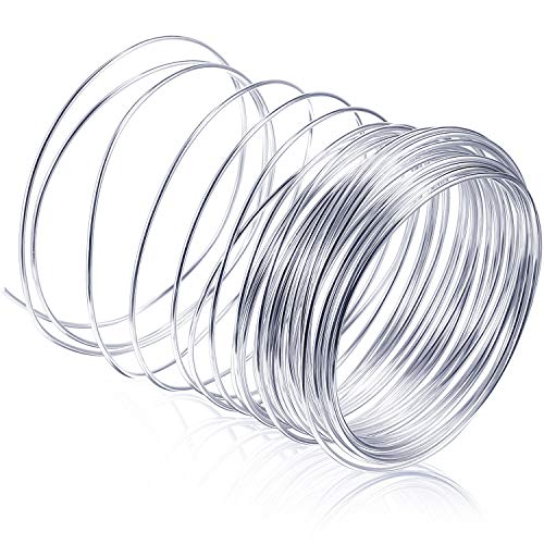 TecUnite 12 Gauge 2 mm Aluminum Craft Wire for Sculpting 65.6 ft Armature Bendable Craft Wire for DIY Jewelry Making, Floral Doll Making, Crafting