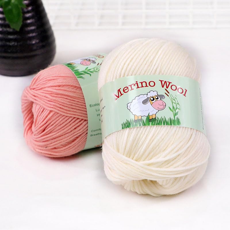 Sunny Cat 100% Pure Merino Wool Yarn for Knitting – 6pcs Merino Wool Yarn for Knitting and Crocheting – 1.8oz(10.8oz) Wool Skeins – Light/DK Weight –130yrds (780yrds Total) (39 Royal Blue) - color: 39 Royal Blue