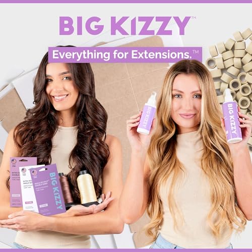 Big Kizzy Silicone Lined Microlink Beads 1000pcs 5.0mm (Light Blonde) | for Invisible Application of Weft Hair Extensions - color: Light Blonde, size: 1000 beads