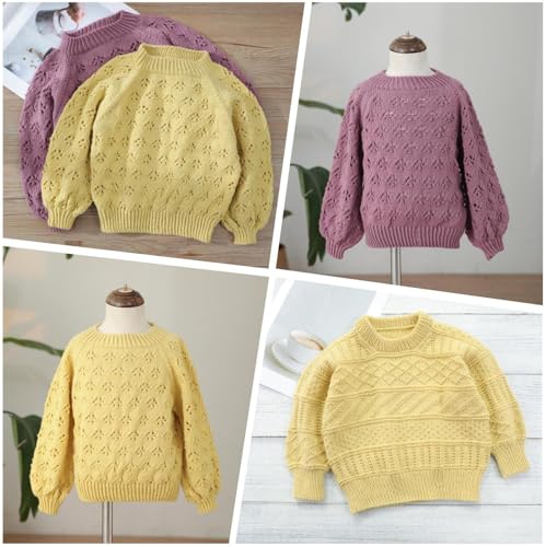Merino Wool Yarn, Superwash Anti-Pilling, Sport Weight, for Knitting and Crocheting DIY Scarf Sweaters, 3.52 oz/100 g, (Per Skein 1.76 oz 150 Yards)-Cheese Yellow - color: Cheese Yellow