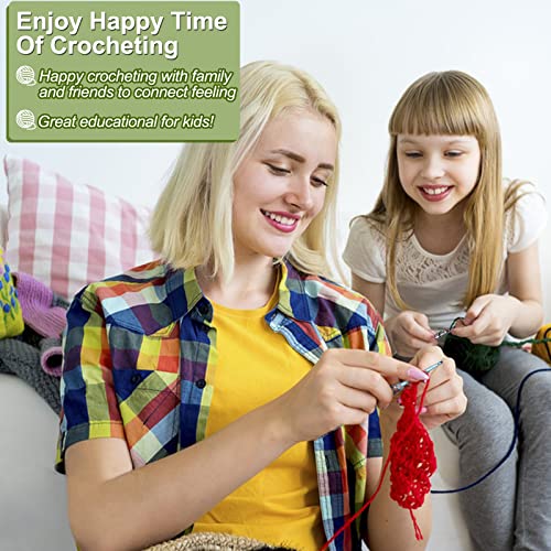 Coopay Crochet Hooks Set with Case, Ergonomic Soft Grip Crochet Hook Kit | 12 Sizes Comfort & Sturdy Forest Crochet Needles for Crocheting Yarn, Crochet Counter, Ideal Crochet Starter Kit, Hooks Case - color: Green Forest