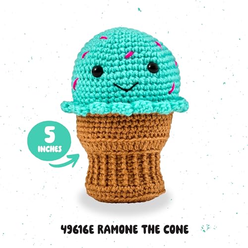 Bucilla Complete Crochet Kit, Ramone the Cone, 5" - color: Ramone the Cone