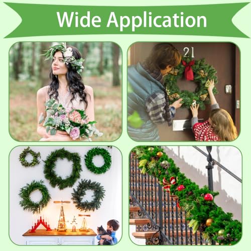 Tenn Well 3Pk 295ft 22 Gauge Green Floral Wire for Wreath Making | Florist ties for flower arrangements, Christmas ornaments, gardening, crafts