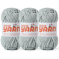 Soft Chunky Chenille Yarn for Crocheting-(300g/10.58oz) Bulky Knitting Crochet Yarn for Blankets-(150m/164yds) Fluffy Velvet Baby Yarn for Amigurumi&Crafts.(3 Grayish) - color: 3 Grayish
