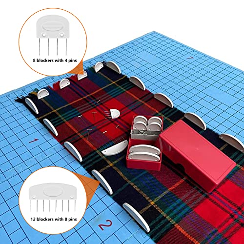 TVlifams 2 Boxes 20Pcs Knit Blocking Pins Kit, 8 Pins and 4 Pin Knit Crochet Blocking Combs for Blocking Knitting Sewing Lace Needlework Projects (2 Boxes) - color: 2 Boxes
